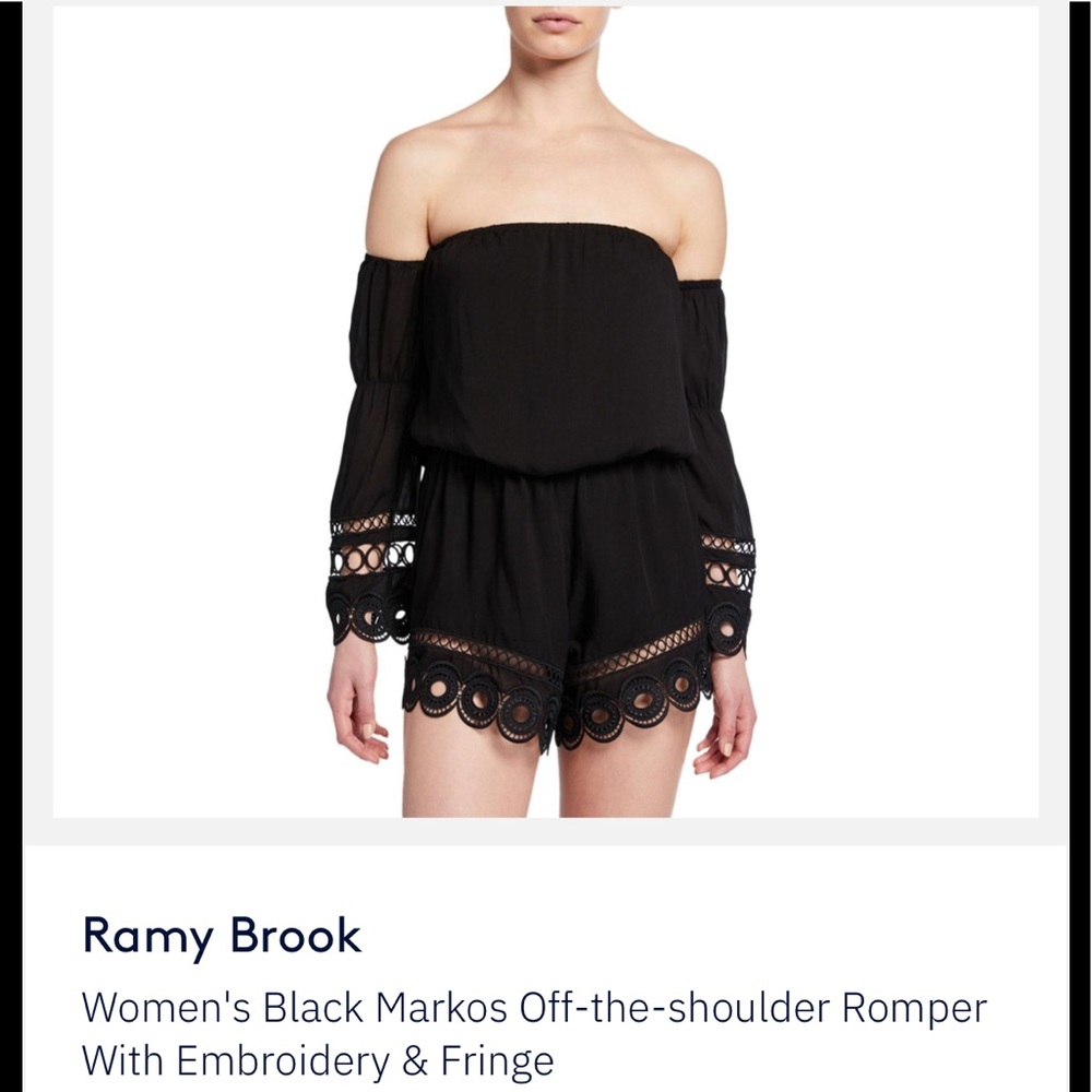 Ramy Brook black Marcos Romper Size small NWTS